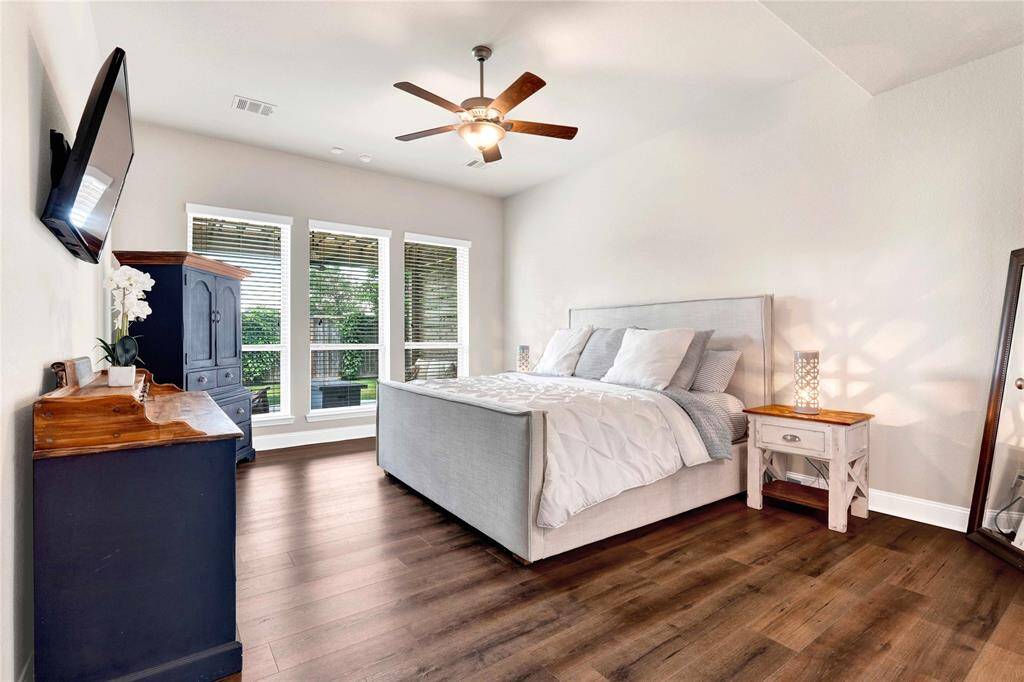 Primary room located privately off living room