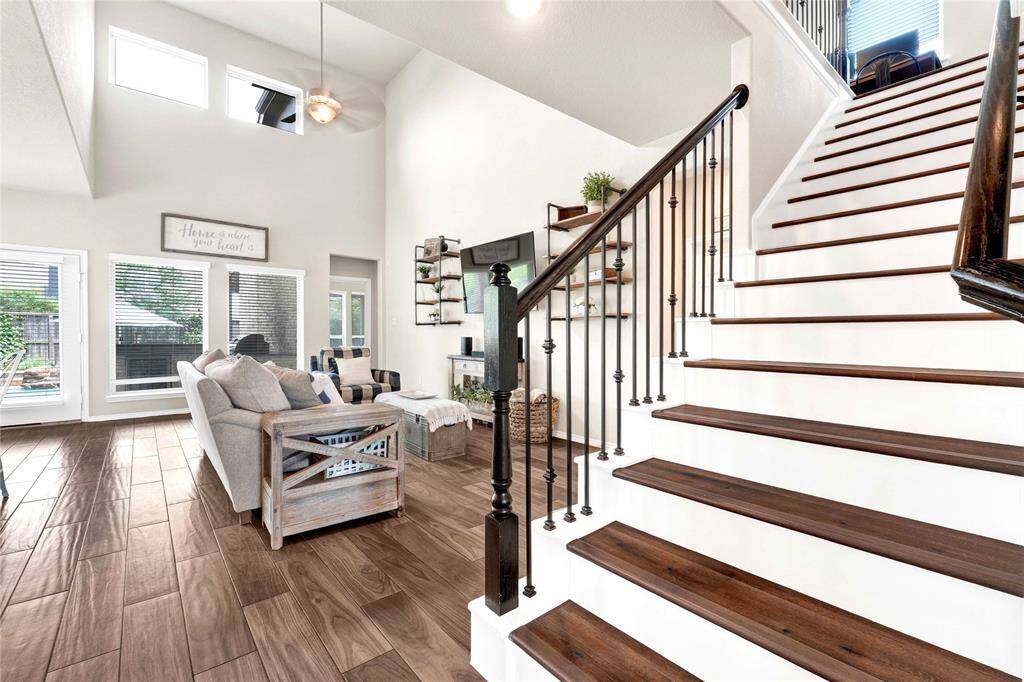 Upgraded flooring on stairs