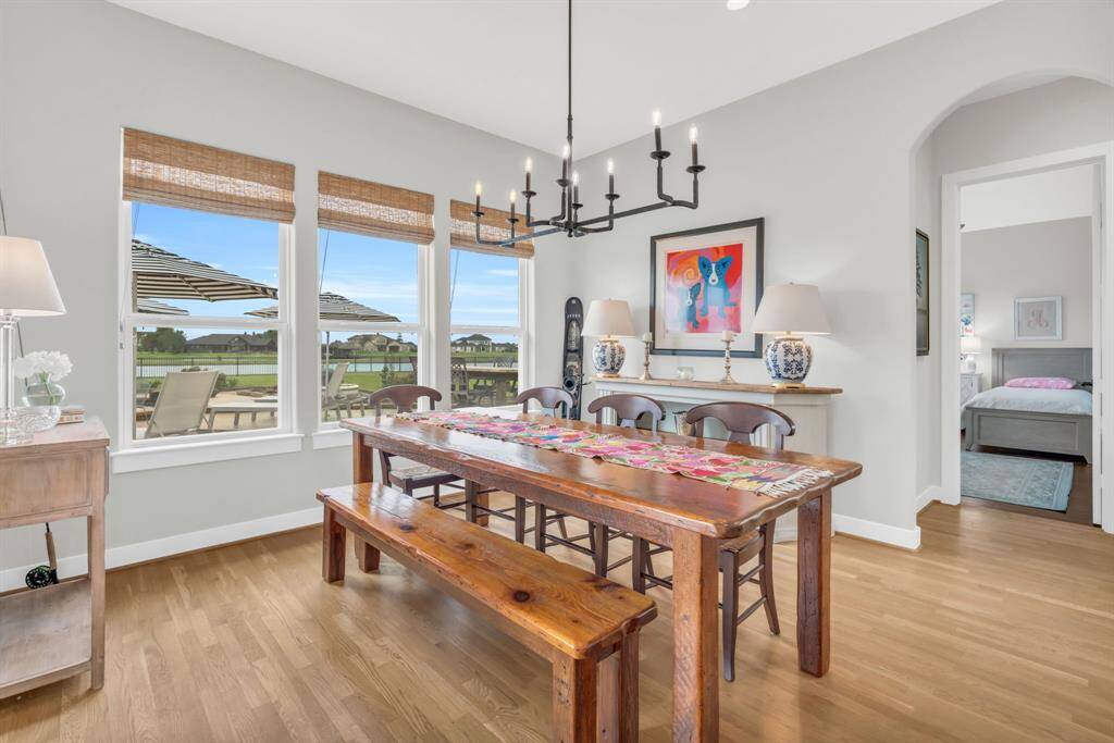 This breakfast space features large windows to allow in natural lighting while providing a view of the backyard space! 27103 Boater's Crossing Dr., Katy, TX  77493