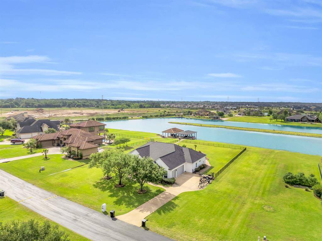 Aerial View highlighting the long driveway! 27103 Boater's Crossing Dr., Katy, TX  77493