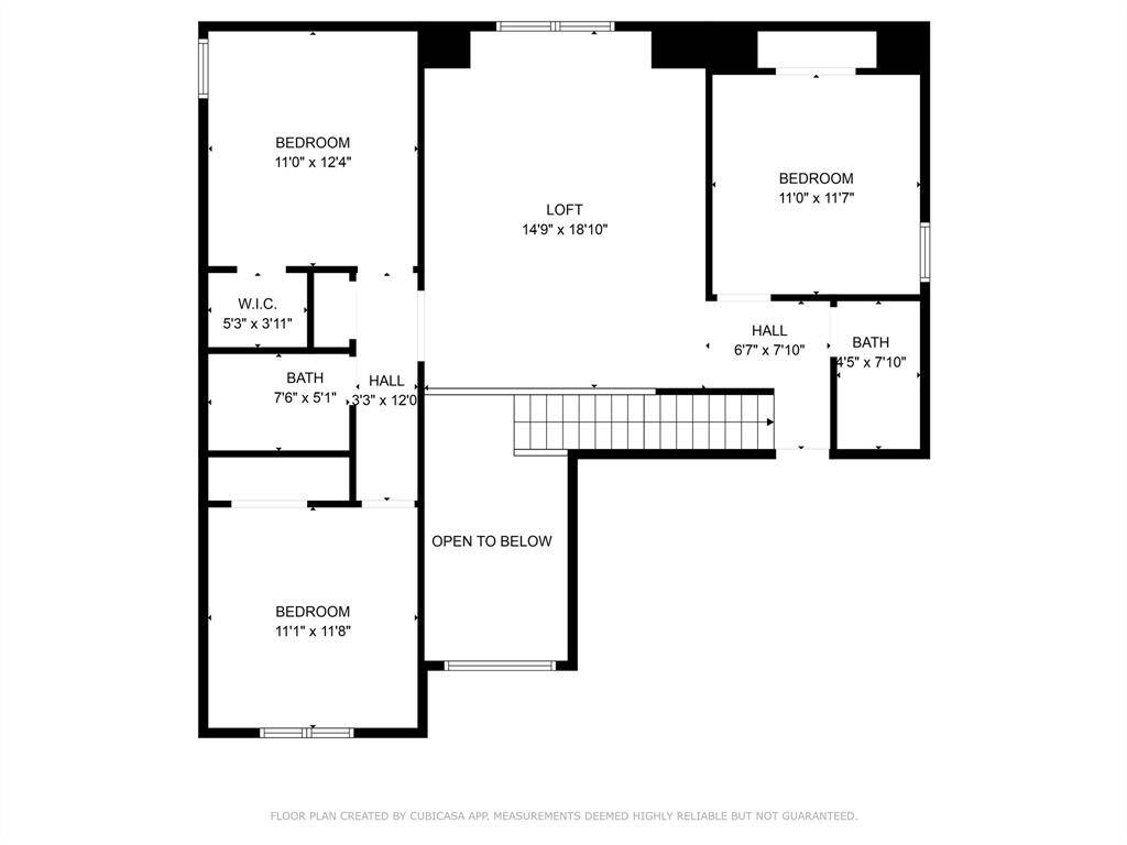 Second story floor plan