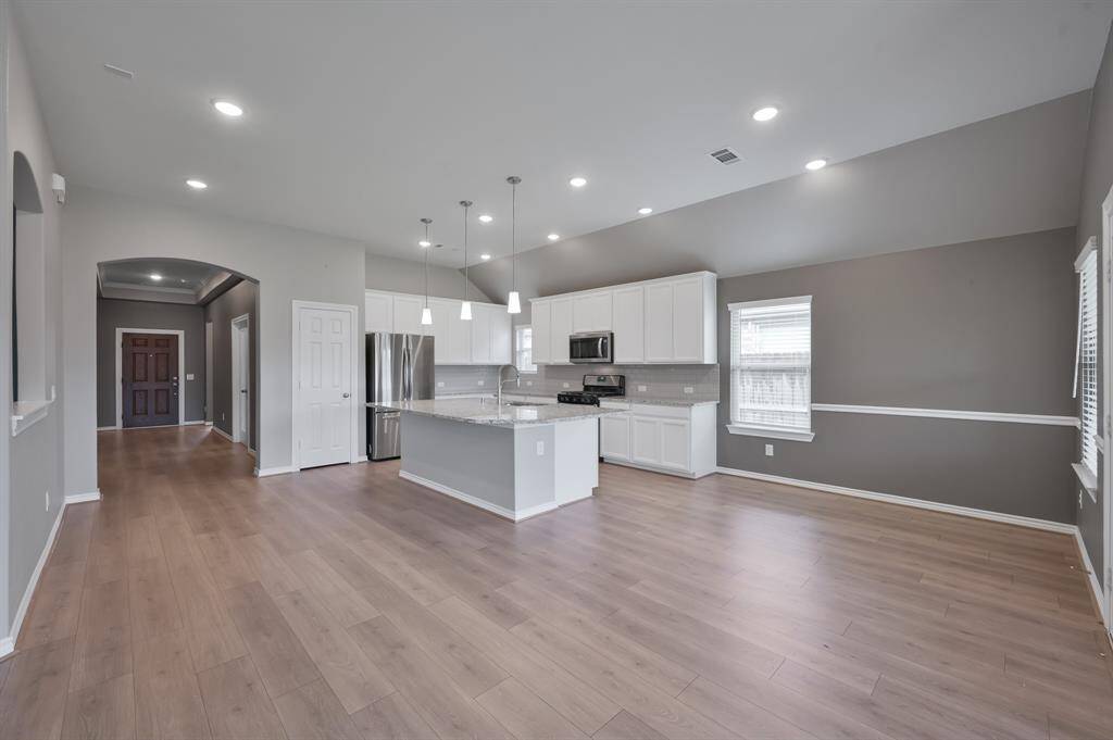 Open concept family room.