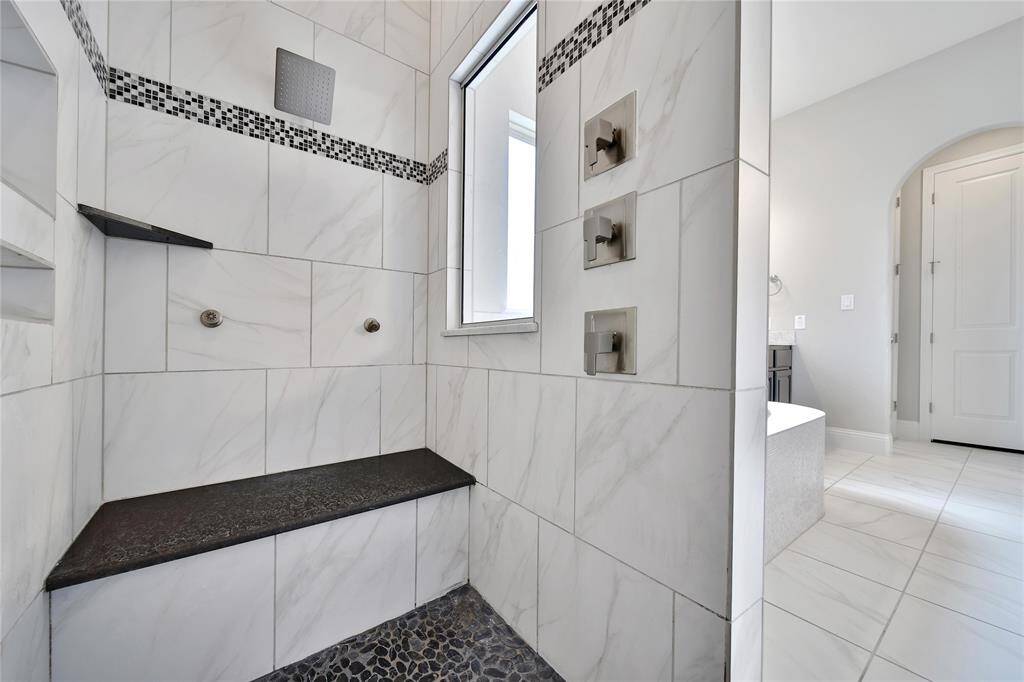 Primary walk-in shower