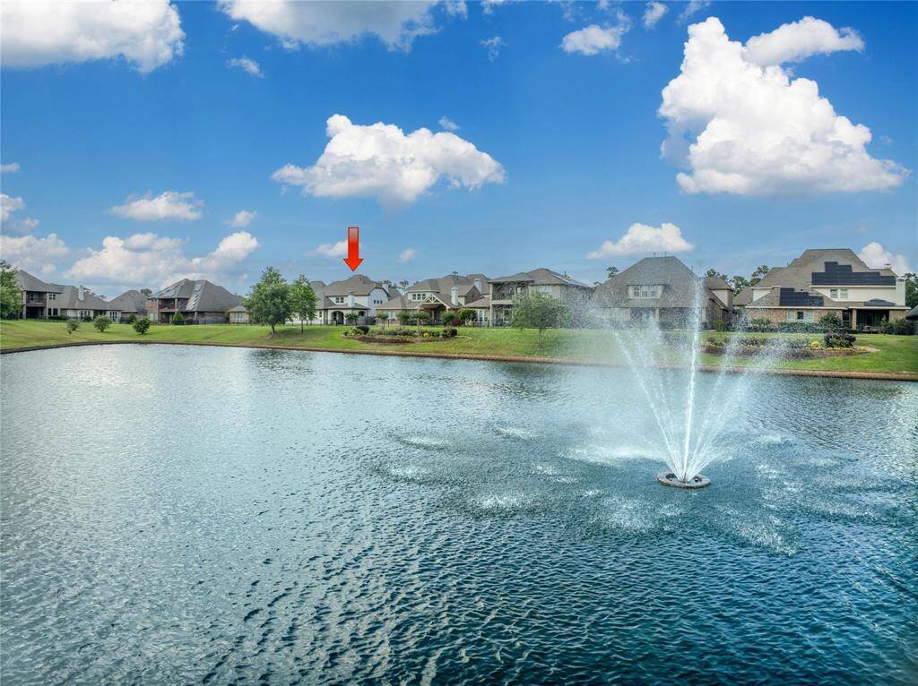 The home is located on the lake.