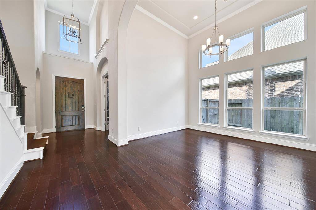 Dining room facing front door.