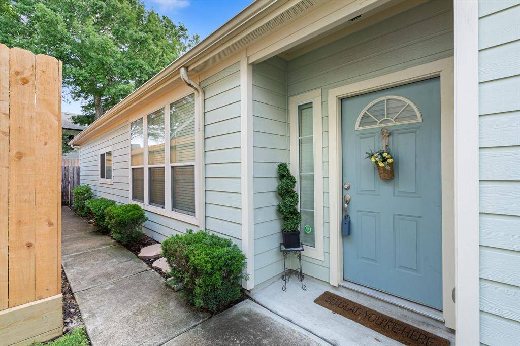 Front door access from the side of the home