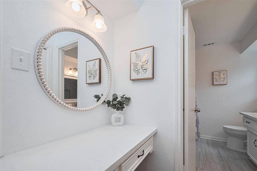 vanity  area in the primary bathroom.
