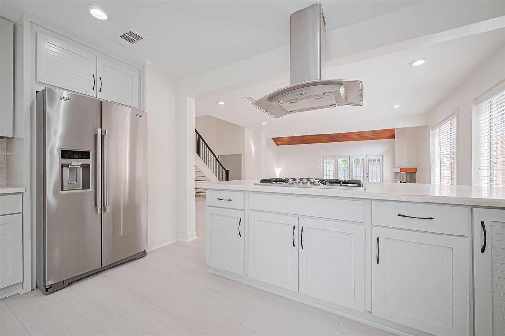 The refrigerator is included with the rental.