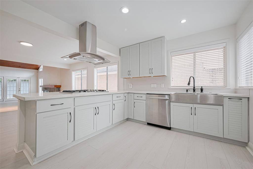 This side of the kitchen is perfect for meal prep.