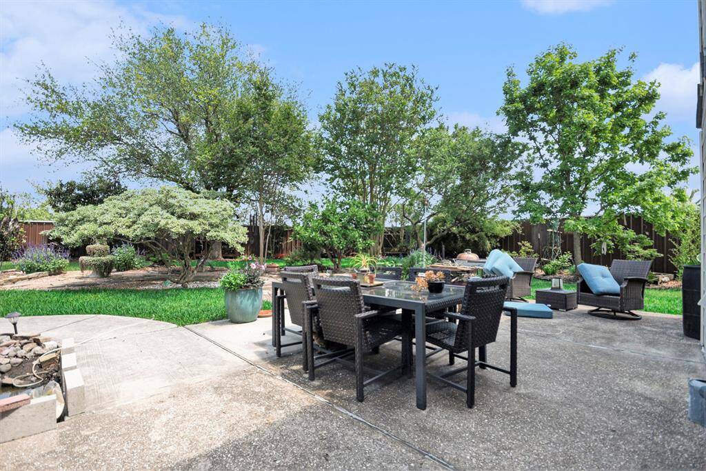 Beautifully landscaped backyard