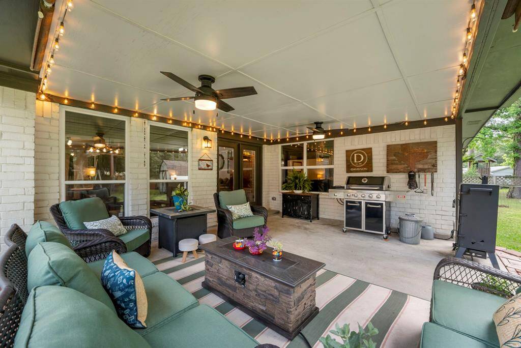 The large back patio extends your living and entertaining area outdoors.