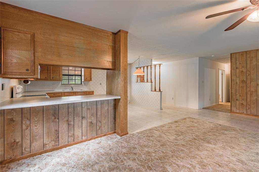 Bar opening up into the living area