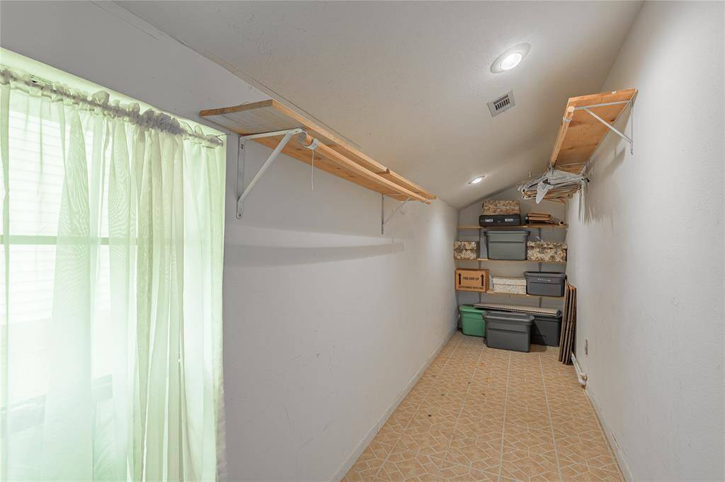 Extra storage area off the second bedroom