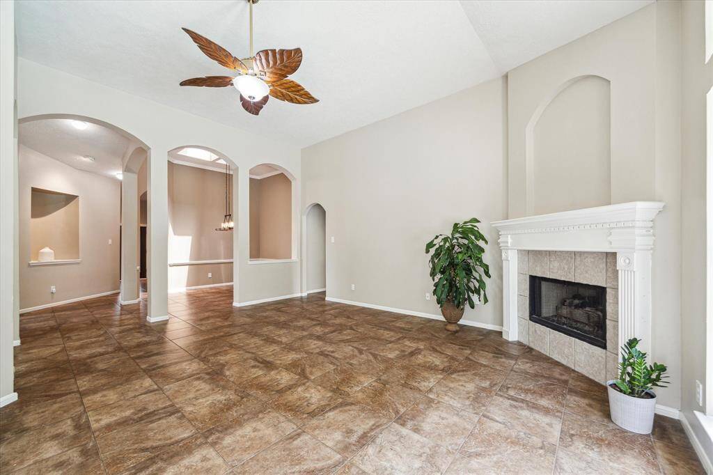 Enjoy the spacious living room along with a gas log fireplace and open to the dining room which is perfect for entertaining!