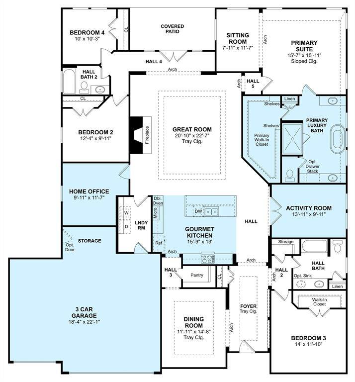 The Margaret floor plan by K. Hovnanian® Homes. 1st Floor shown. *Prices, plans, dimensions, features, specifications, materials, and availability of homes or communities are subject to change without notice or obligation.