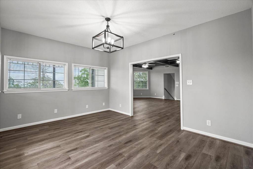 View from 2nd floor dining room into living room