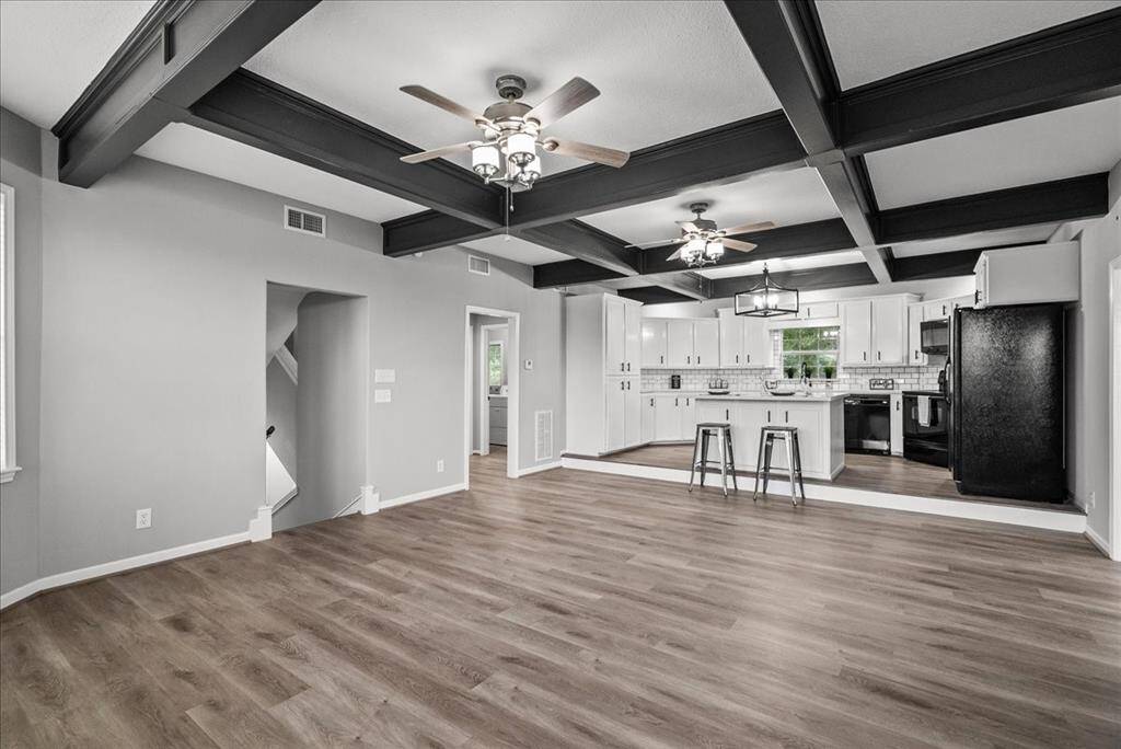 Living room and kitchen
