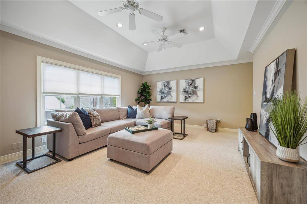 You will love this large gameroom, (20' x 14') 5th bedroom or bonus room adjacent to the Primary Bedroom.