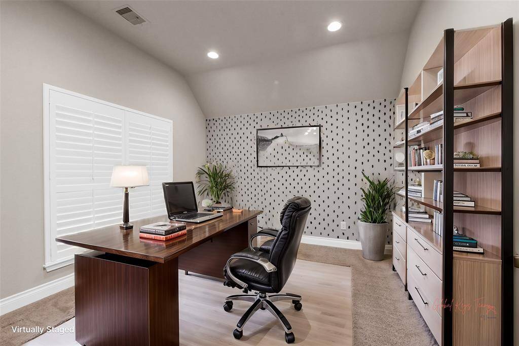 Your office away from work just as you come into the house (virtually staged)