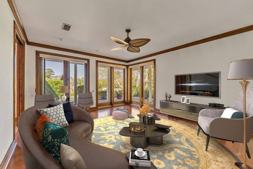 Downstairs bedroom/gameroom - virtually staged
