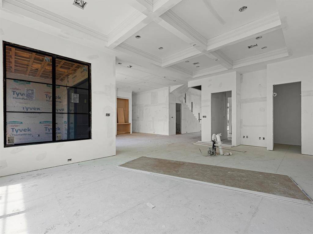 Coffered Ceilings in kitchen and breakfast room