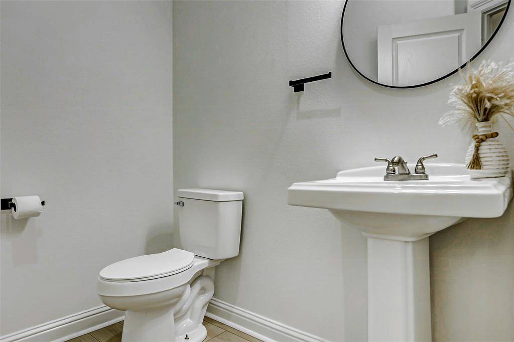 Half bath on the 2nd floor to service guests.