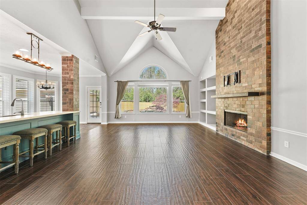 Family Room - open and looking out to the pool.