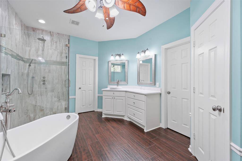 Primary Bathroom with separate large shower.