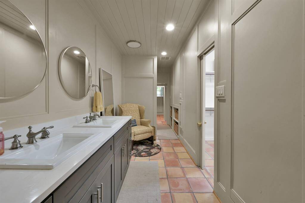 The primary ensuite was completely renovated in 2022. It has a walk in shower and includes plumbing for the addition of a soaking tub.