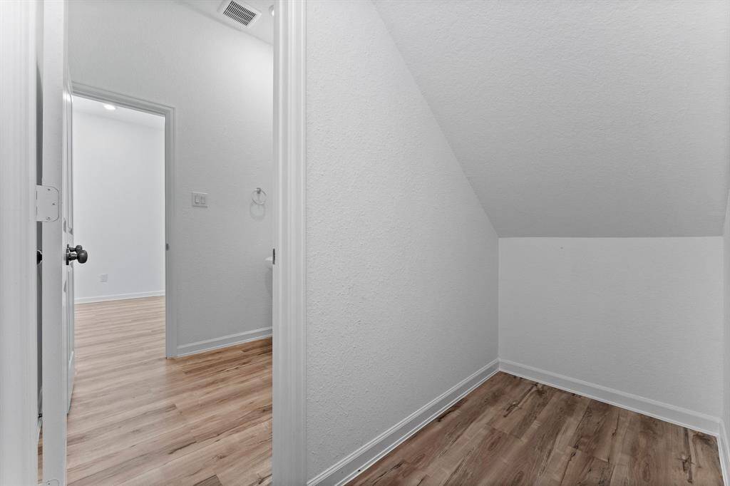 Tons of storage space in this unit with a 8' x 4' storage area off the half bath. There is also an additional area like this on the second floor!