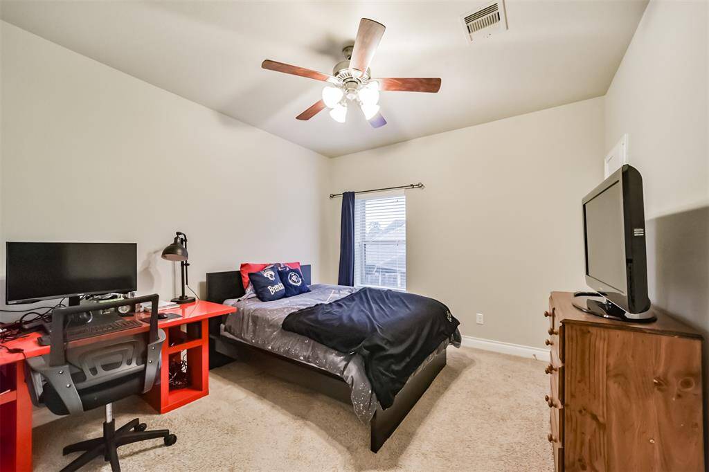 Bedroom 3 three located on the second floor. Shares a full bath with the fourth bedroom.