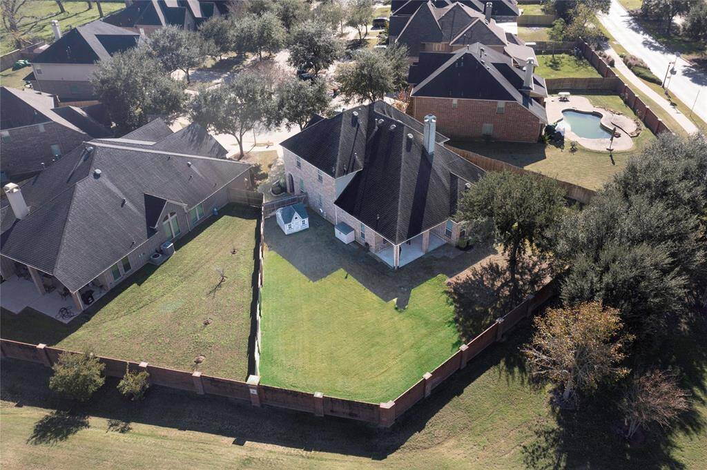 Expansive backyard with lush greenery, perfect for outdoor activities and relaxation.