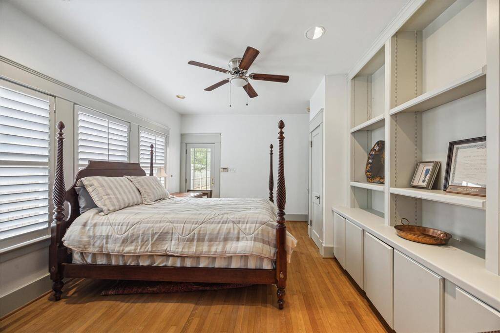 This bedroom is located on the first floor, so would be ideal for a guest quarters or perhaps a home office/study. It does have a small closet, access to the exterior and there is a full bath located in the hallway.