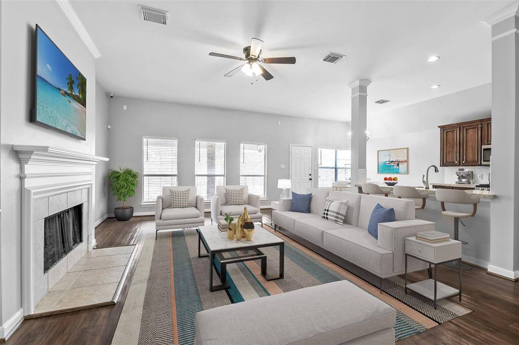 Virtually Staged Family Room