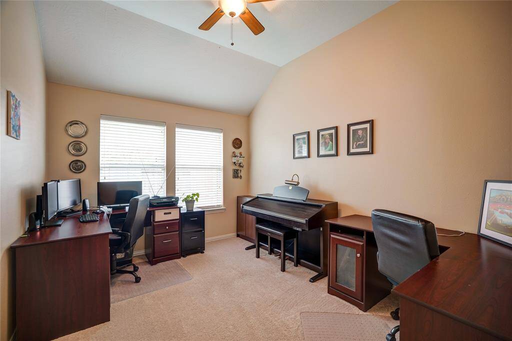 Look at this home office - doubles has a 4th bedroom if and when needed.