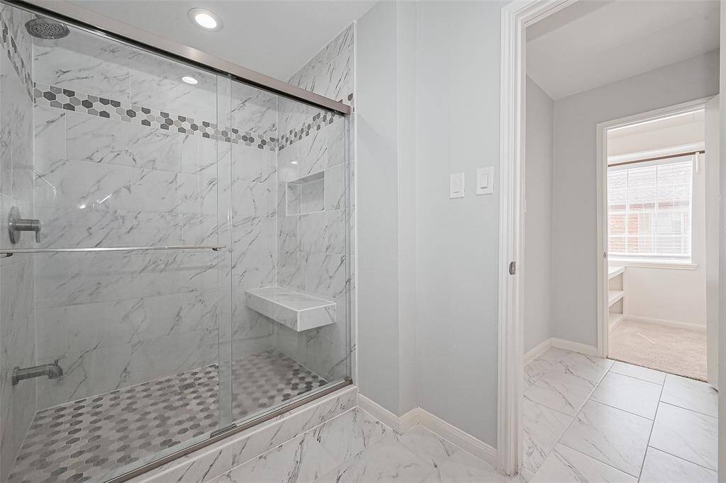 View of primary shower booth