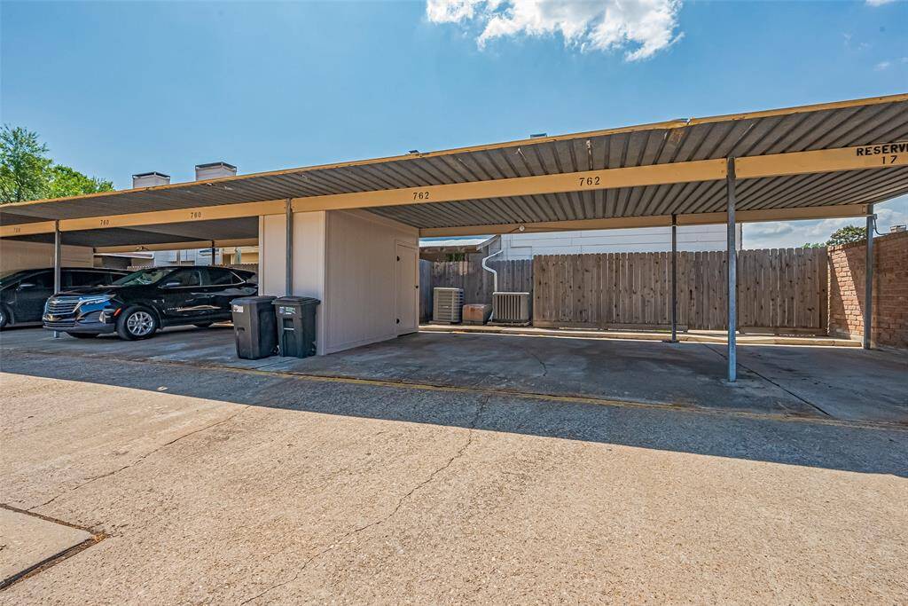 View of designated carports