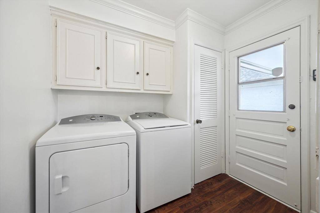 Laundry room inside the back door.