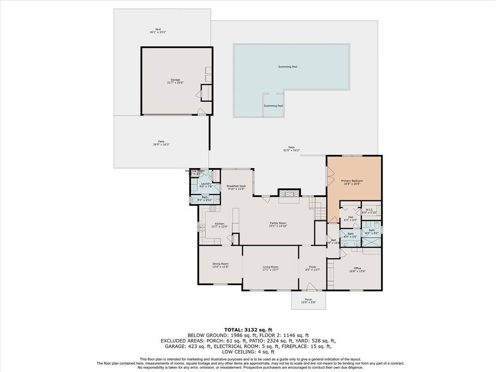 First floor plan, for representative purposes only