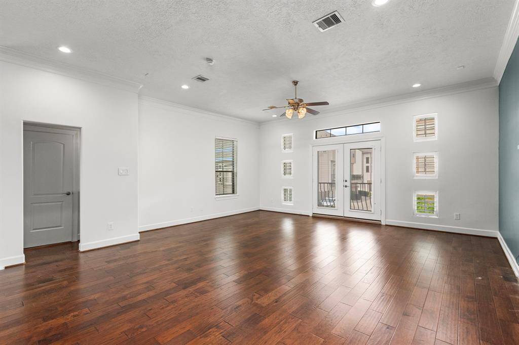 Open concept living and dining.