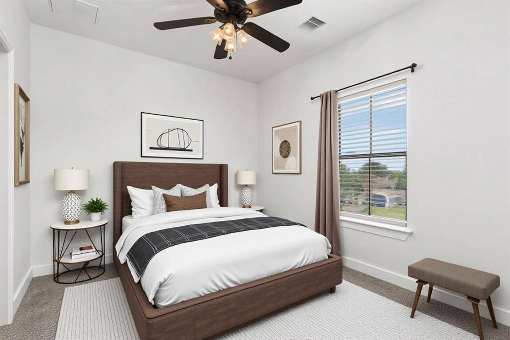 Virtually staged 3rd floor bedroom.