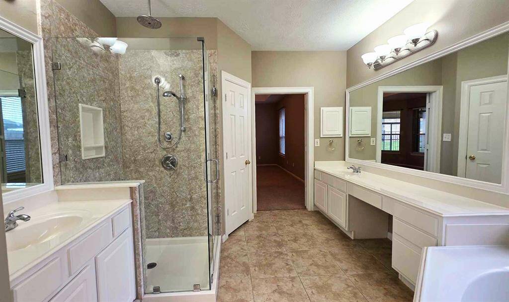 Plenty of storage and a vanity