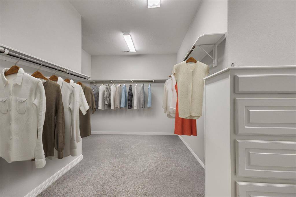 Large primary closet.