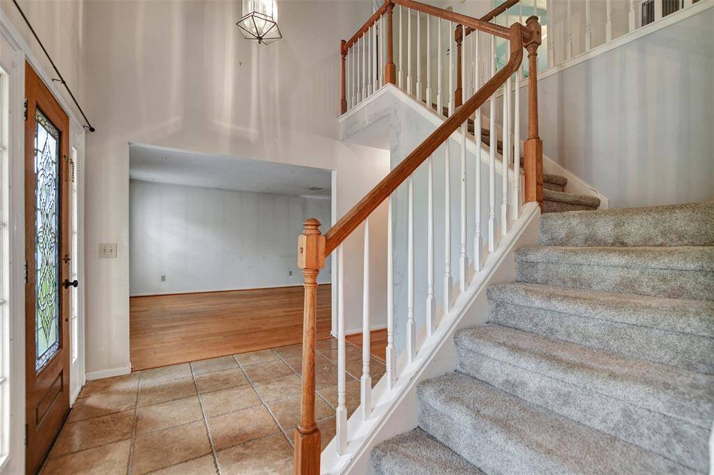 To the left of the foyer you have the spacious living area.