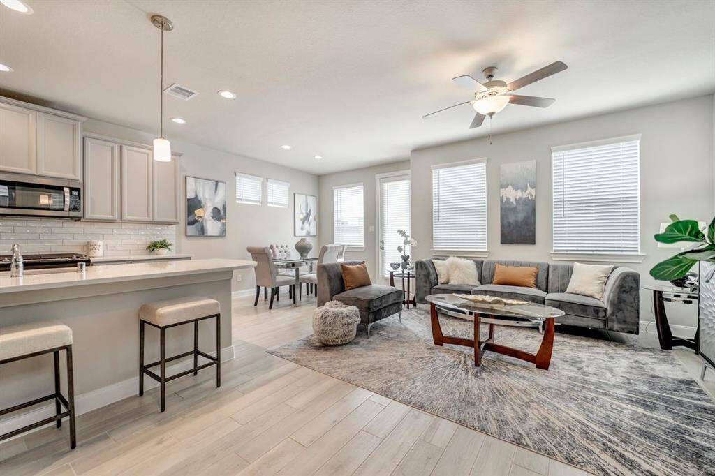 The dining room off the living, makes for a functional, family-friendly space.