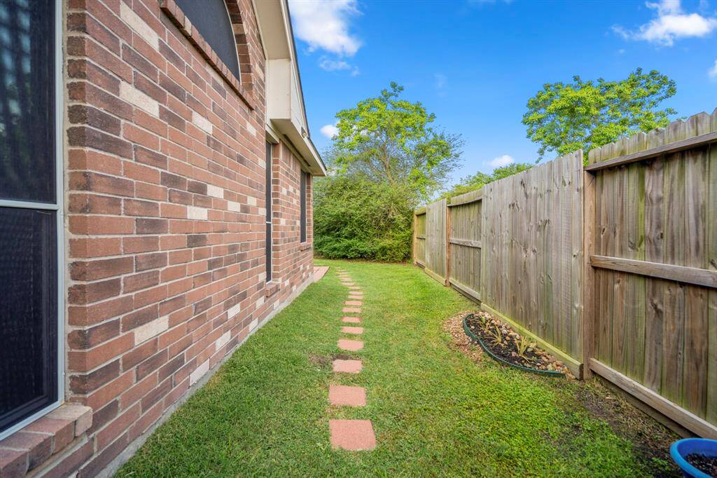 Follow the path to the back yard....