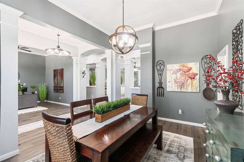Another view of this impressive dining room from a different angle. Conveniently located off the kitchen.