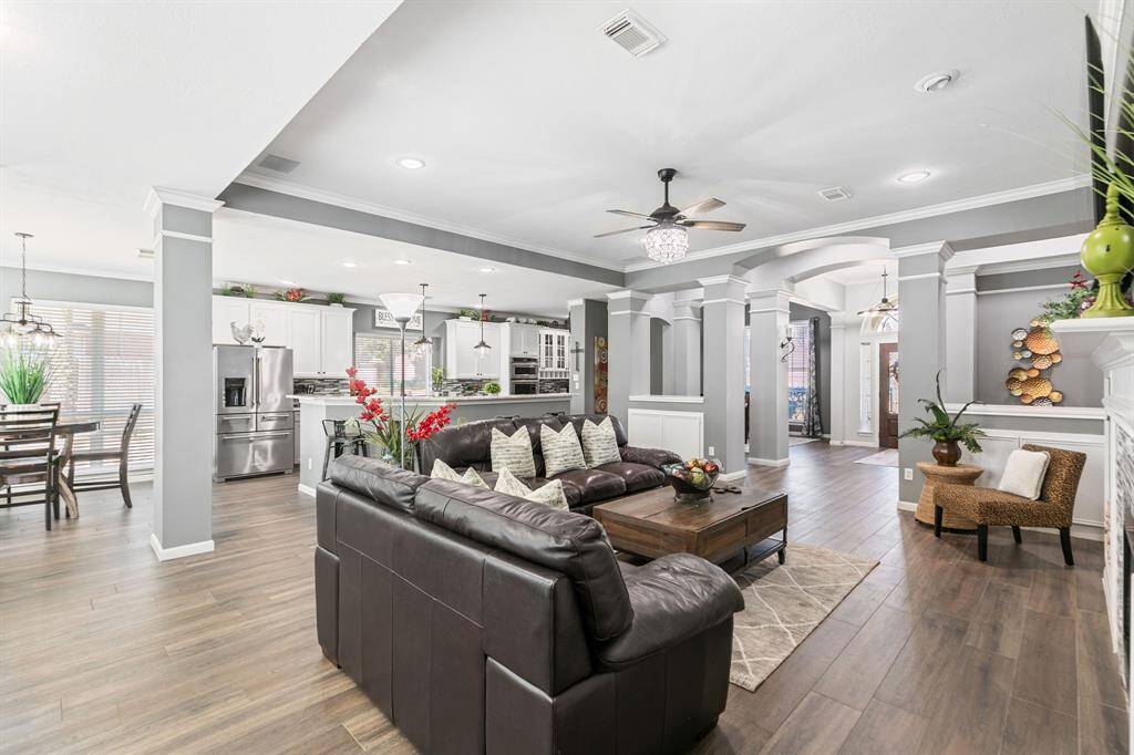 Another view of this well appointed family room from a different perspective.