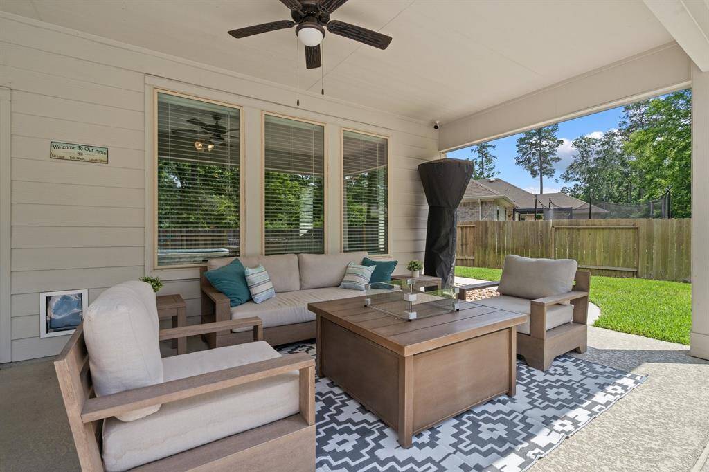 Large covered porch