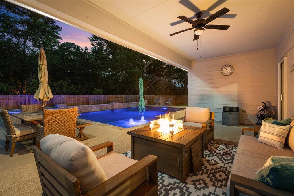 Large covered porch